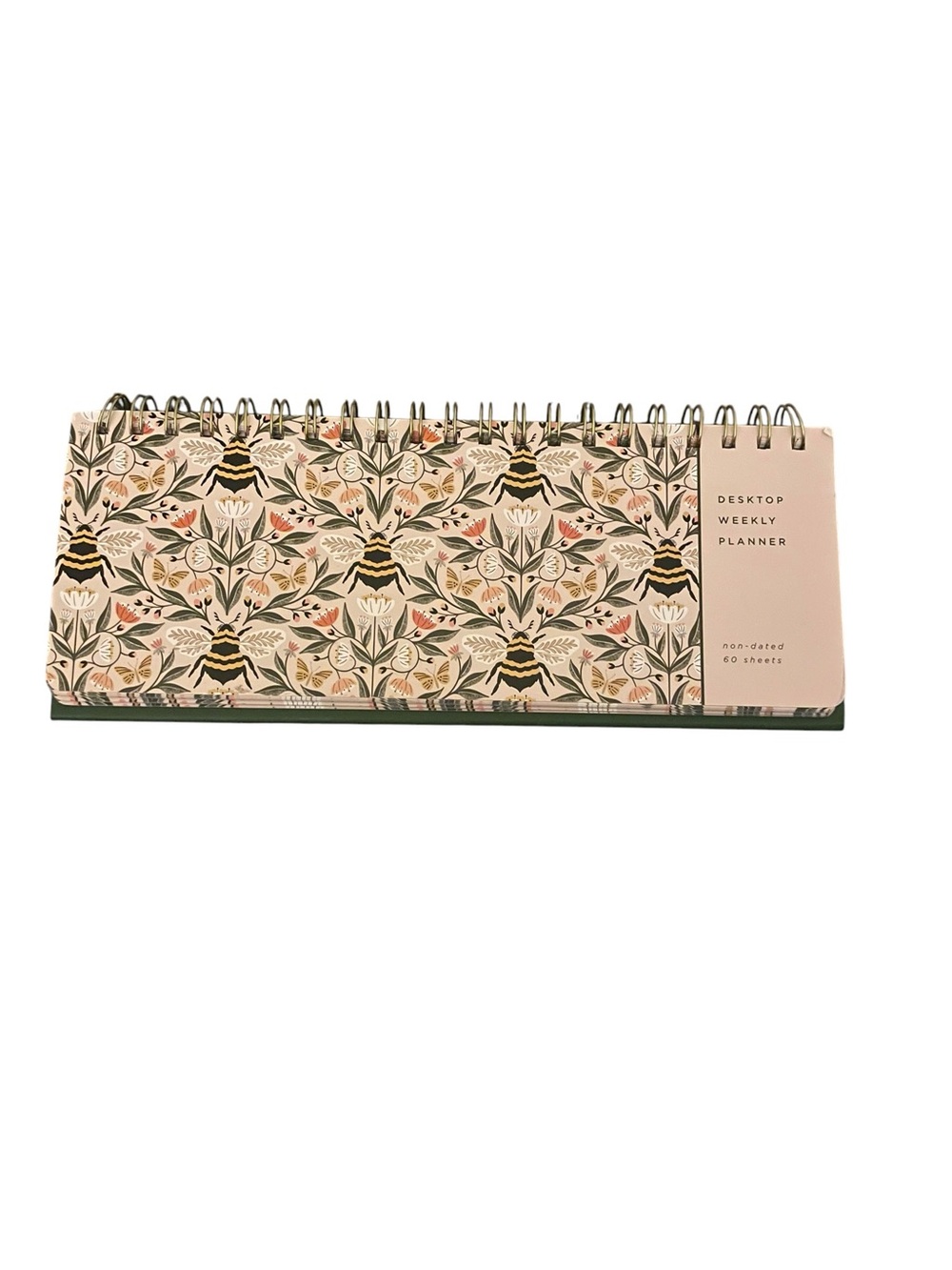 Floral Bee Desktop Weekly Planner Undated NWOT